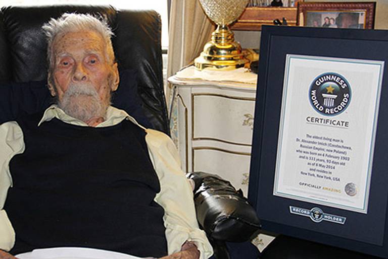 Alexander Imich in May, 2014, at 111 years old. (Guinness Book of World Records)