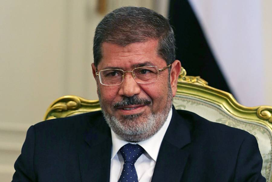 Egyptian President Mohamed Morsi participates in a meeting U.S. Secretary of Defense Leon Panetta, at the Presidential Palace on July 31, 2012 in Cairo, Egypt.(Mark Wilson/Getty Images)