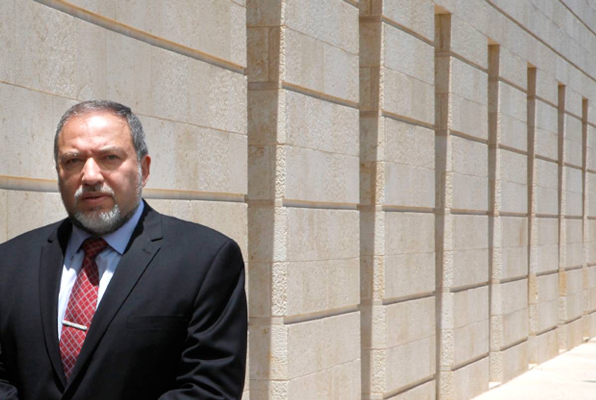 Foreign Minister Avigdor Lieberman last week.(Gali Tibbon/AFP/GettyImages)