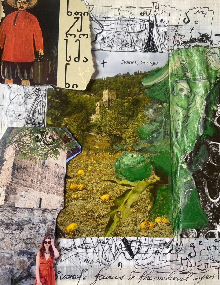 A collage from the author's visual diary