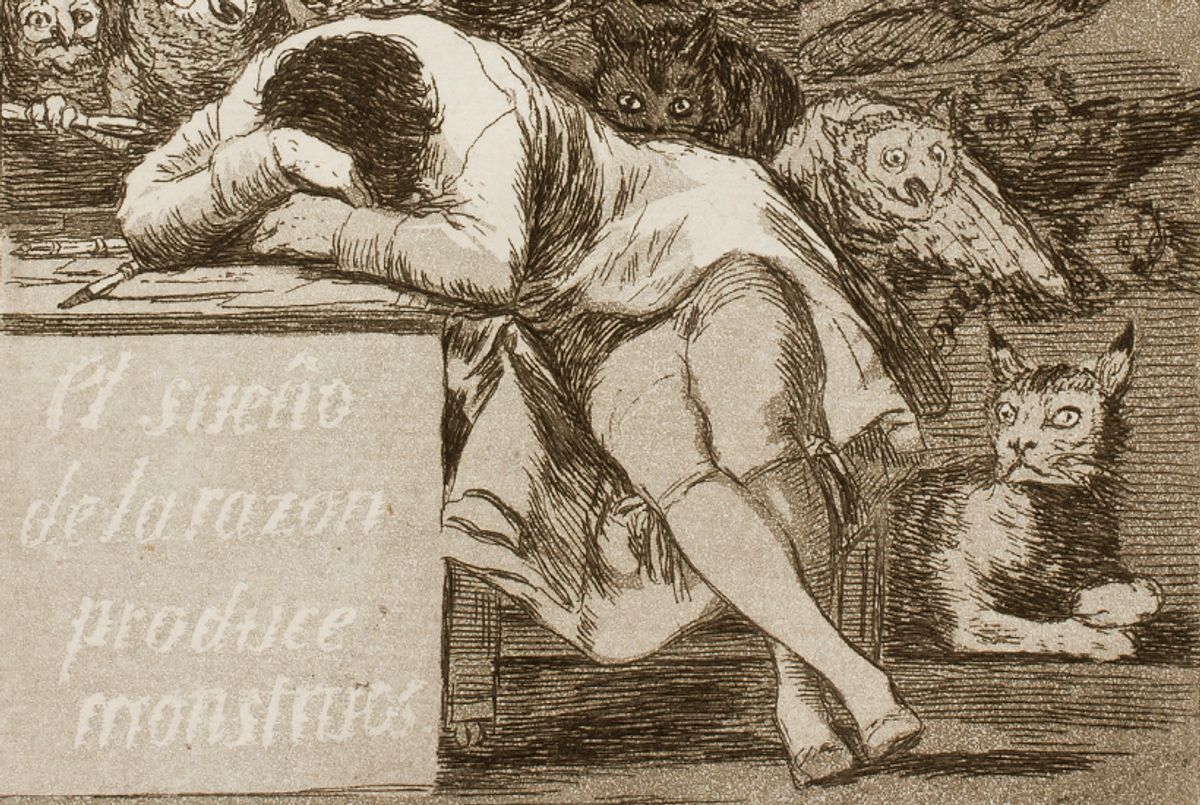 'The Sleep of Reason Produces Monsters,' Francisco Goya (1799)(Wikipedia)