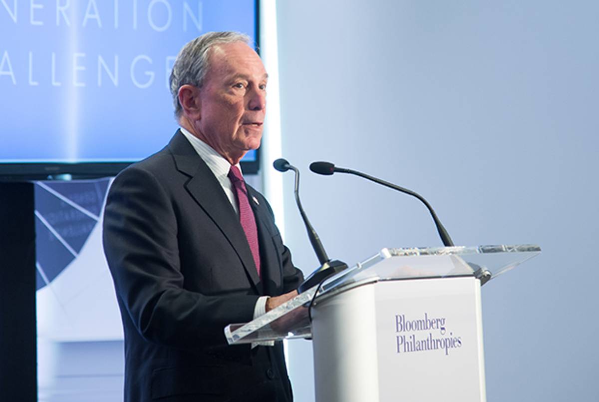 Former New York City Mayor Michael Bloomberg attends the 'Genesis Generation Challenge' at Bloomberg Philanthropies on April 28, 2015 in New York City. (Mark Sagliocco/Getty Images )