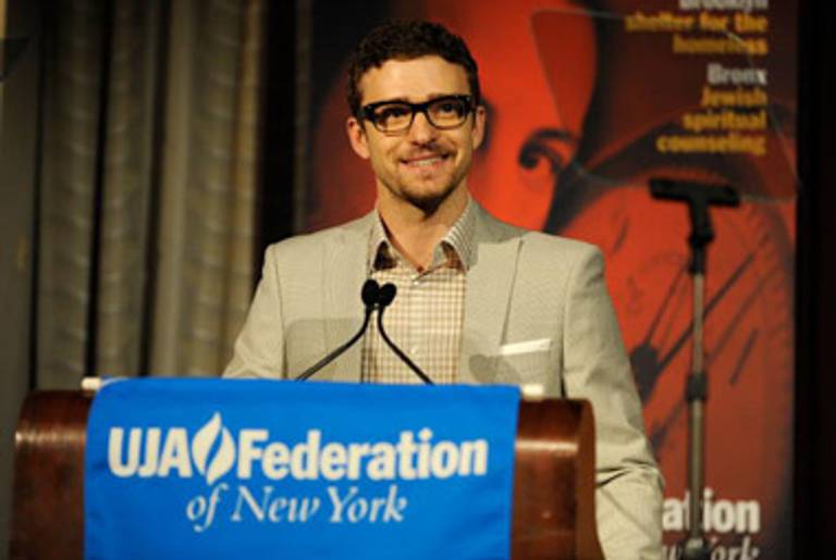Timberlake at yesterday’s luncheon.(Getty Images)