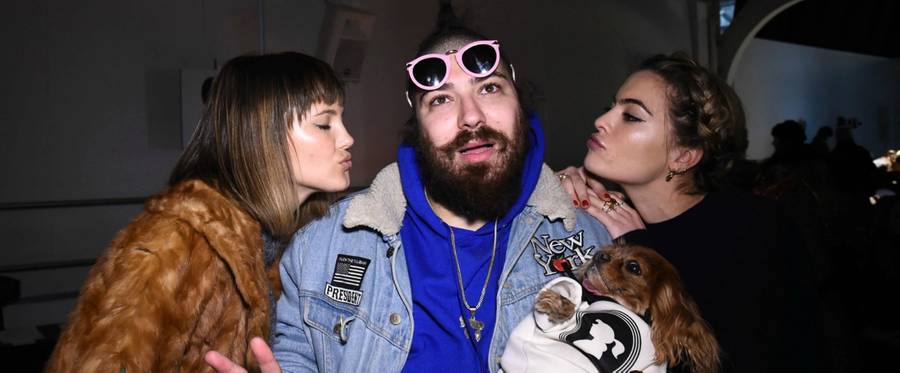 Josh 'The Fat Jew' Ostrovsky attends the Karen Walker fashion show during Mercedes-Benz Fashion Week in New York City, February 16, 2015.  