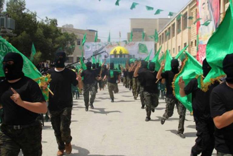 Hamas rally at Al-Quds University in Jerusalem. (Facebook)