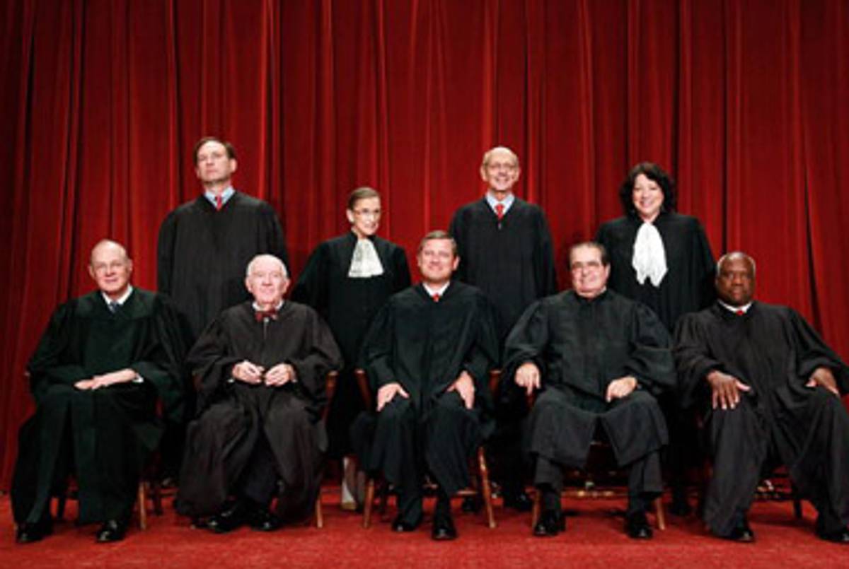 All nine justices, at their annual photo session last week.(Mandel Ngan/AFP/Getty Images)