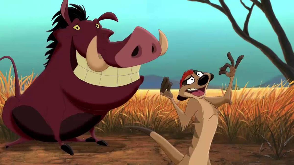 Timon (R) and Pumbaa (L) in Disney’s The Lion King. (YouTube)