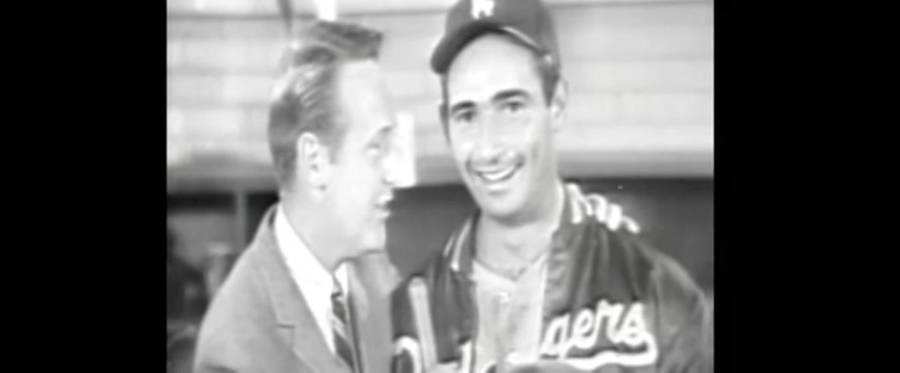 Sandy Koufax after pitching a shutout in Game 7 of the 1965 World Series. 