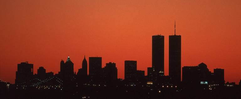 The New York City skyline, September 5, 2001. 