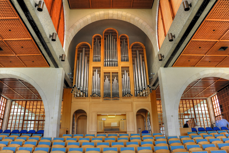 The main assembly hall at Brigham Young University's Jerusalem Center