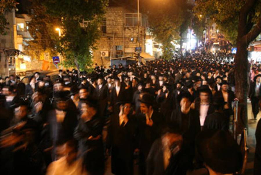Ultra-Orthodox Jews protesting a planned 2006 gay-pride parade in Jerusalem, which was ultimately canceled.(Uriel Sinai/Getty Images)