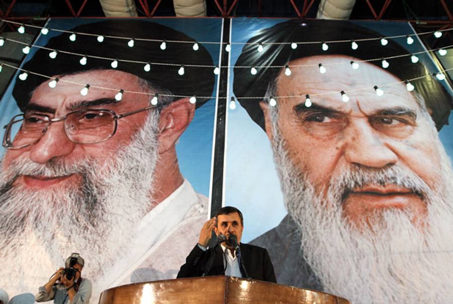 President Ahmadinejad this weekend.(Atta Kenare/AFP/GettyImages)