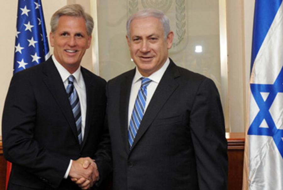 Kevin McCarthy, Republican of Texas California, is leading other Republican representatives in Israel.(Avi Ohayon/GPO via Getty Images)