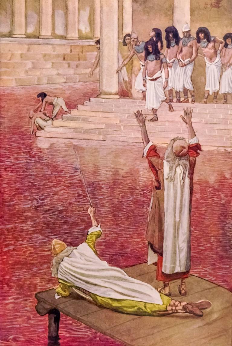 James Tissot, 'Water Is Changed into Blood,' published by M. de Brunoff, 1904