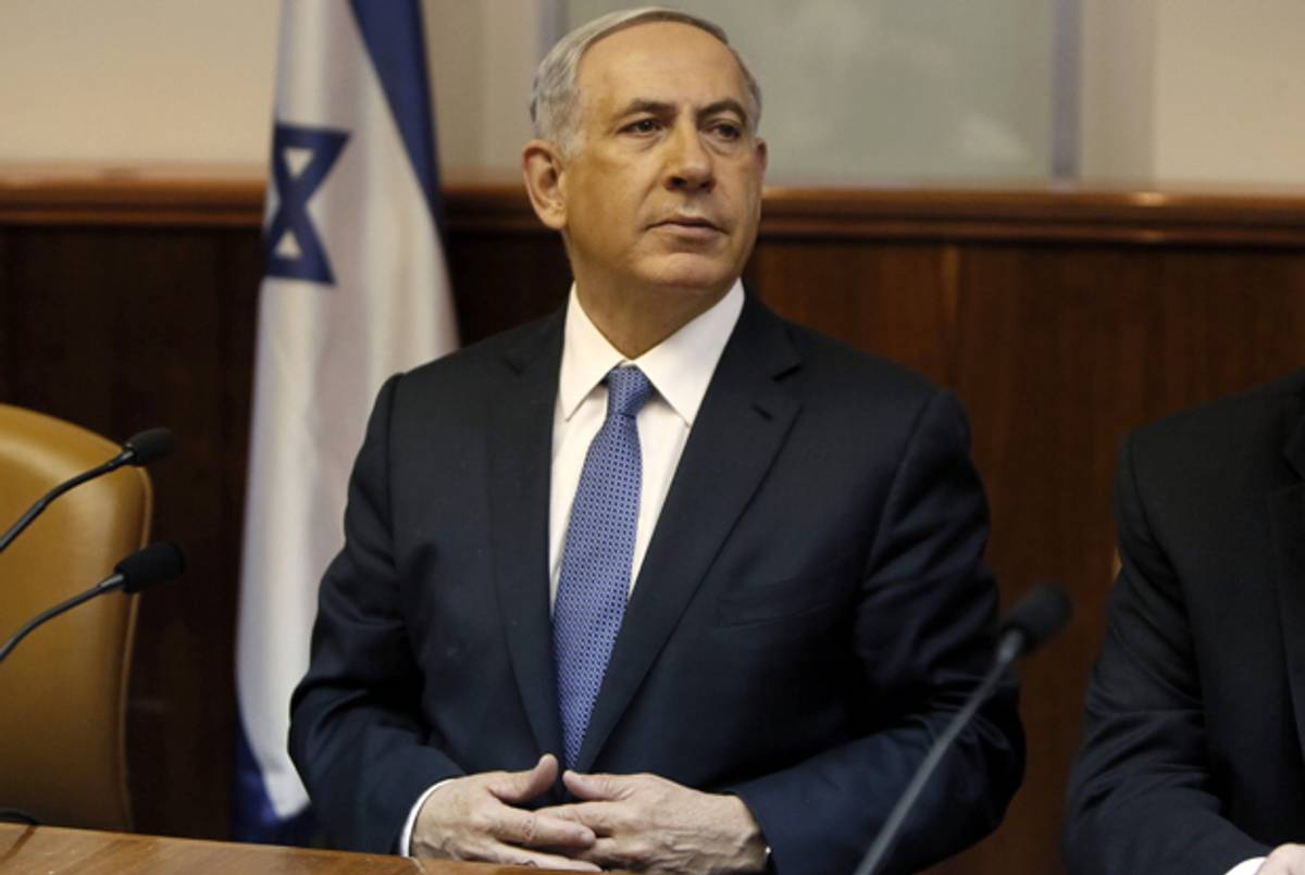 Israeli Prime Minister Benjamin Netanyahu at his Jerusalem office on February 1, 2015. (GALI TIBBON/AFP/Getty Images)