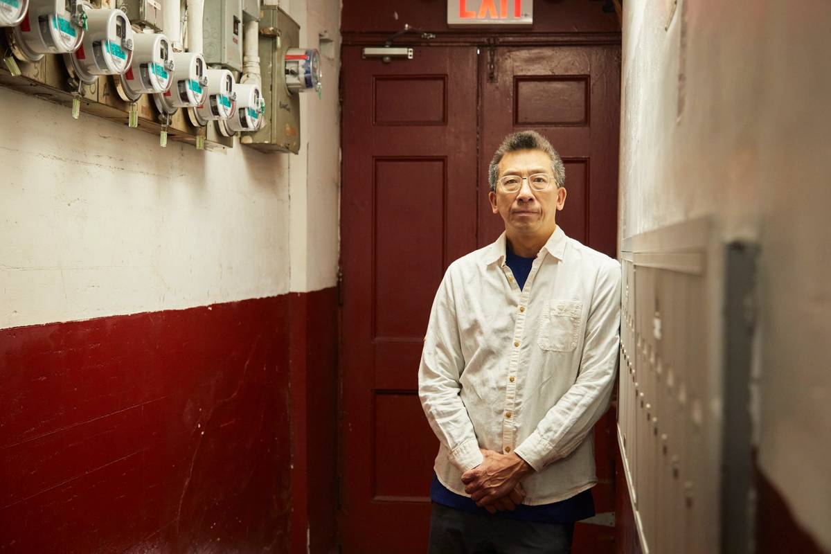 Jan Lee in his Chinatown building