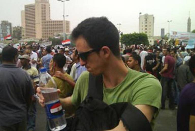Ilan Grapel in Tahrir Square, Cairo.(Squares of Dissent)