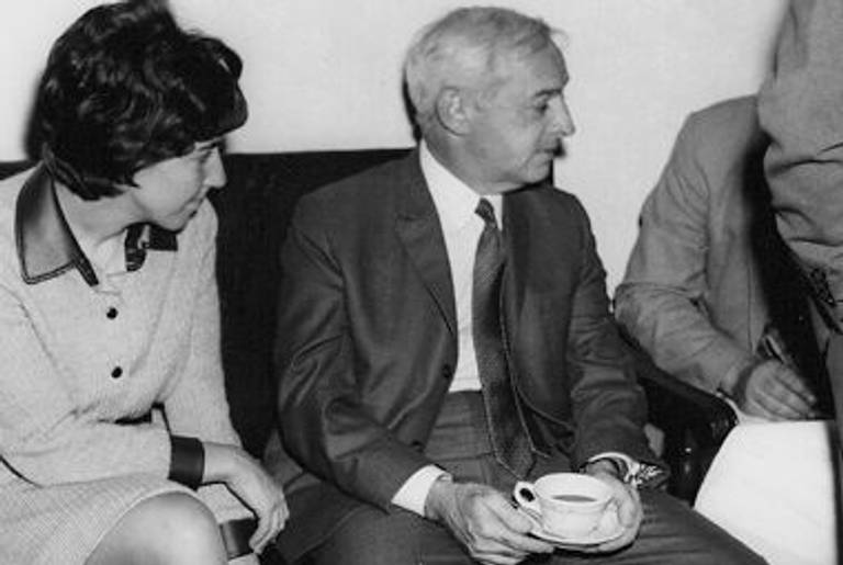 Ruth Wisse and Saul Bellow at the Jewish Public Library in Montreal, winter 1969.