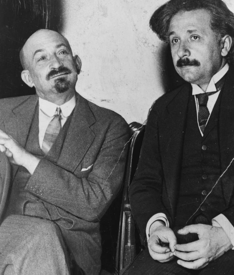 Chaim Weizmann with Albert Einstein, circa 1921