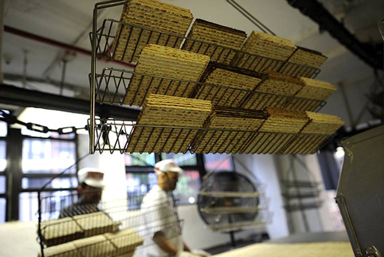 Workers at Streit's Matzo factory on New York City's Lower East Side on May 9, 2012. (TIMOTHY A. CLARY/AFP/GettyImages)