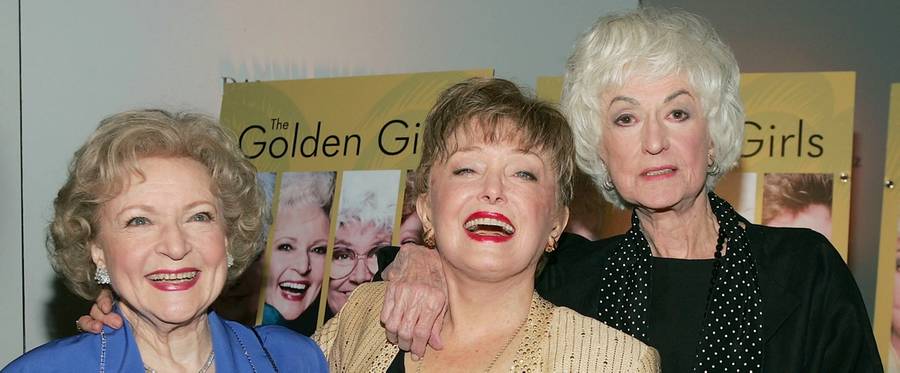Actresses Betty White (L) Rue McClanahan and Bea Arthur (R) arrive for the DVD release party for 'The Golden Girls' the first season in Los Angeles, California, November 18, 2004.  