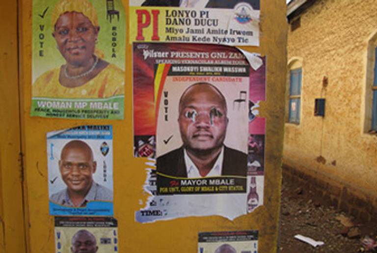 Campaign posters in Mbale, Uganda.(Photos by the author)