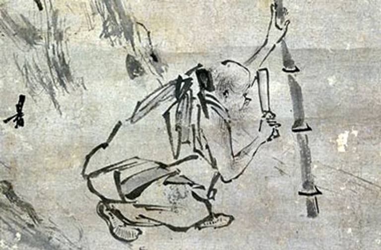The Sixth Patriarch Huineng Cutting the Bamboo by Liang Kai(The Sixth Patriarch Huineng Cutting the Bamboo by Liang Kai, via Wikipedia.)
