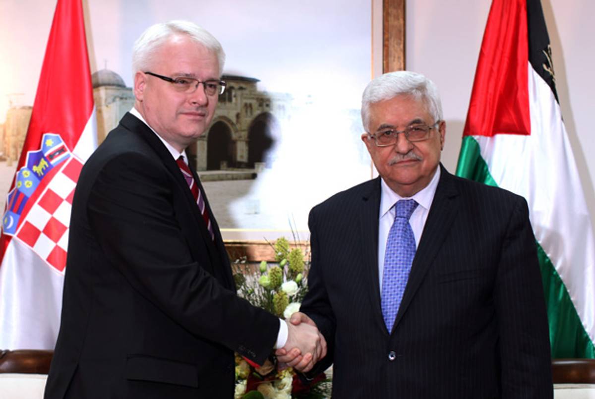 President Abbas in February.(Atef Safadi-Pool/Getty Images)