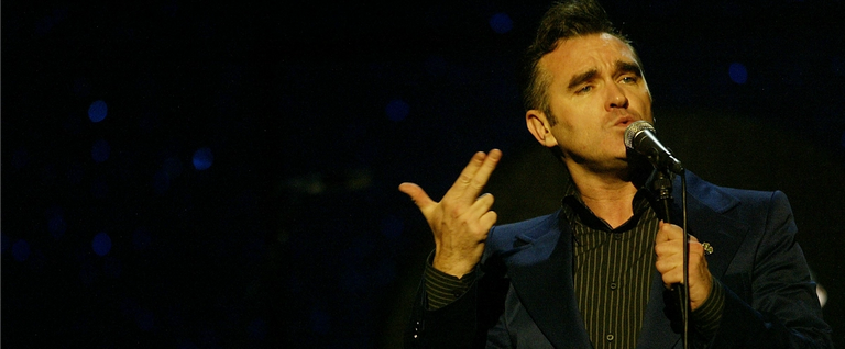 Morrissey performs  in Los Angeles, California, April 23, 2004. 