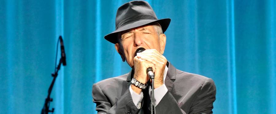 Leonard Cohen performing in Denmark, August 17, 2013. 
