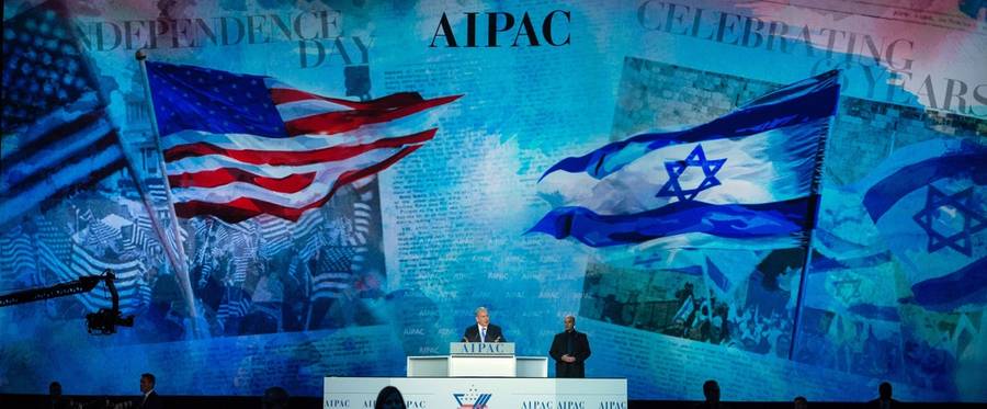 Israeli Prime Minister Benjamin Netanyahu addresses the American Israel Public Affairs Committee (AIPAC) policy conference inb Washington, DC 