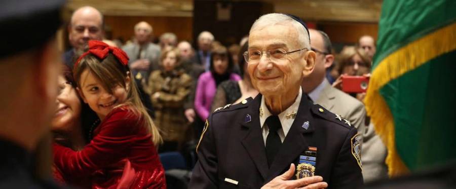 NYPD Chief Chaplain Rabbi Dr. Alvin Kass at the ceremony of his promotion to three-star chief, Friday December 16, 2016. 