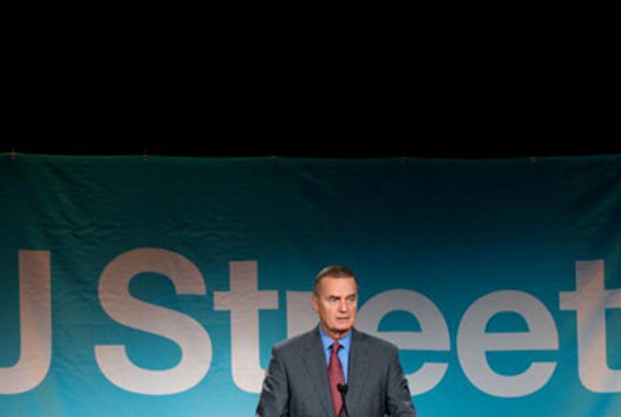 Jones speaking to the J Street Conference today.(Saul Loeb/AFP/Getty Images)