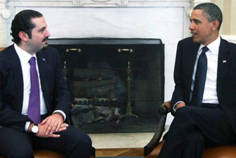 President Obama and Prime Minister Hariri, today.(Alex Wong/Getty Images)
