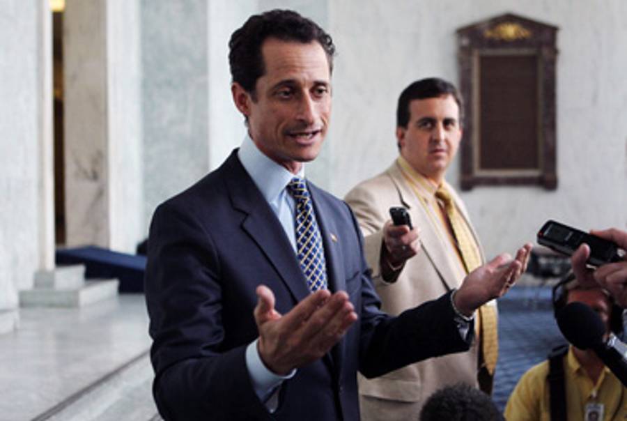 Rep. Anthony Weiner yesterday.(Alex Wong/Getty Images)