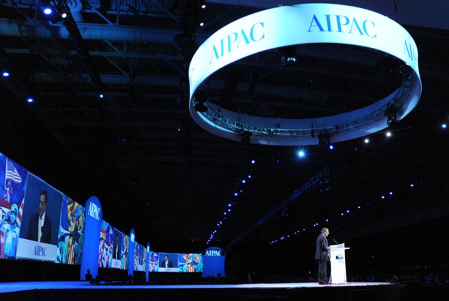 U.S. Secretary of Defense Leon Panetta speaking at the 2012 AIPAC Policy Conference.(Karen Bleier/AFP/Getty Images)