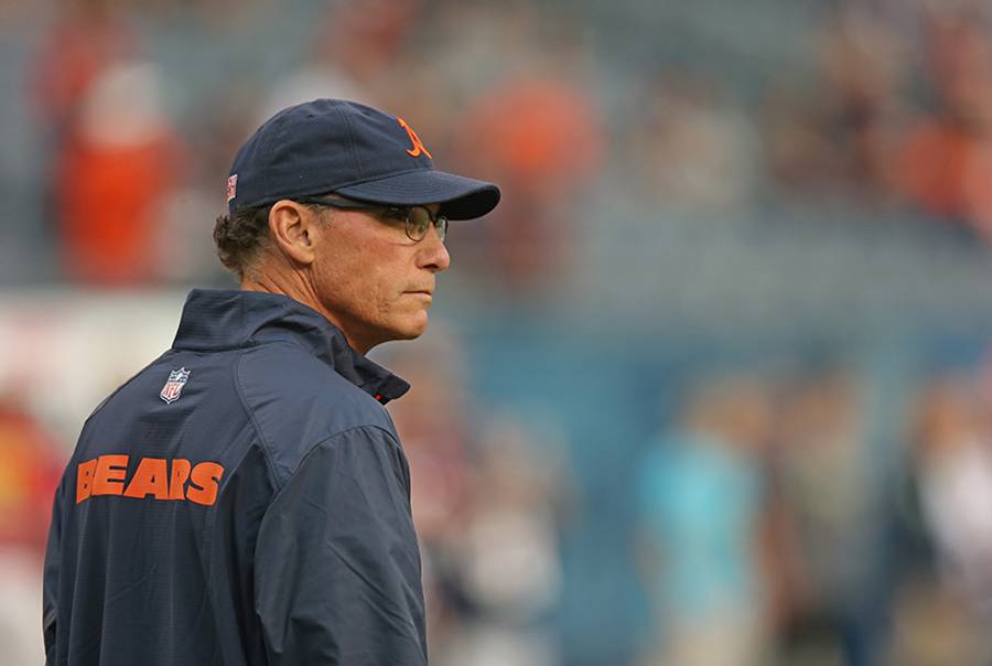 Head Coach Marc Trestman of the Chicago Bears watches warm-ups before a game against the San Diego Chargers at Soldier Field on Aug. 15, 2013, in Chicago.(Jonathan Daniel/Getty Images)