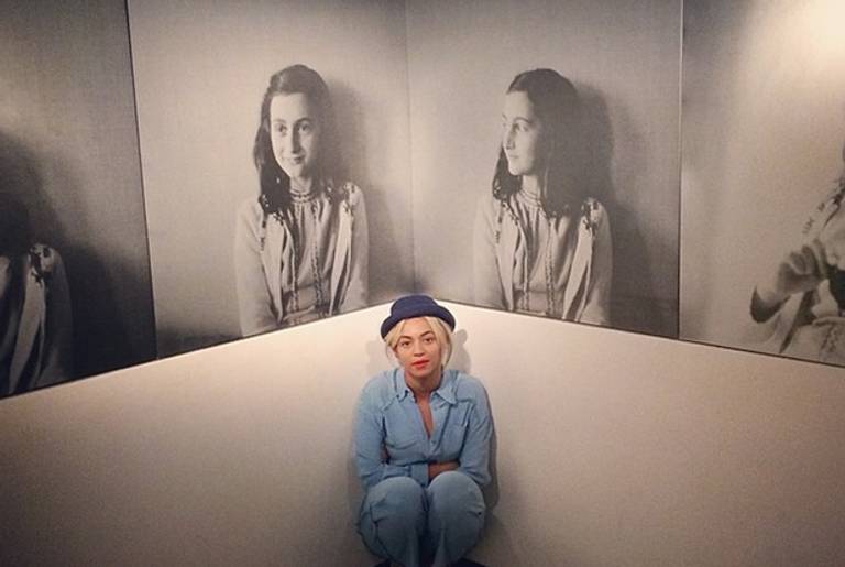 Beyonce at the Anne Frank House in Amsterdam. (Instagram)