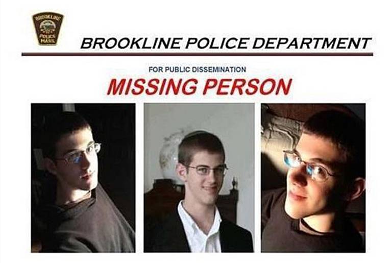 Missing persons report for Caleb Jacoby. (Brookline Police Department)