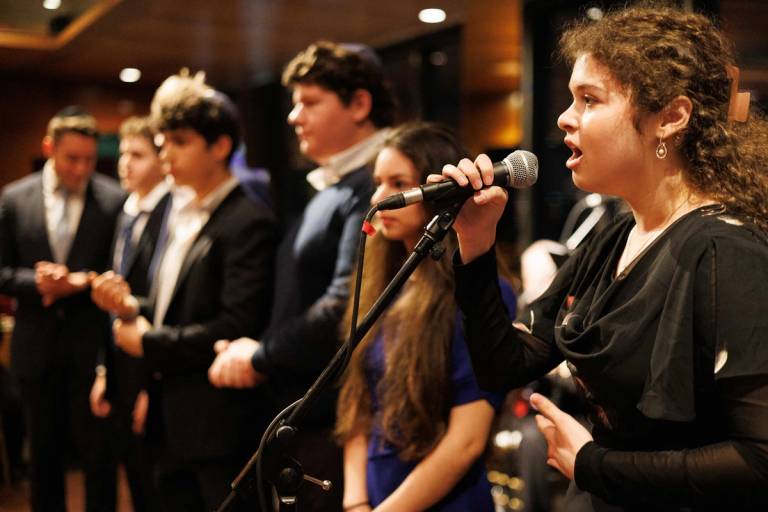Sephardic teens perform Ladino songs at the International Sephardic Community Gala
