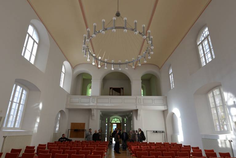Synagogue in Cottbus, Germany, which was formerly a Protestant church, during a dedication ceremony on November 2, 2014. (BERND SETTNIK/AFP/Getty Images)