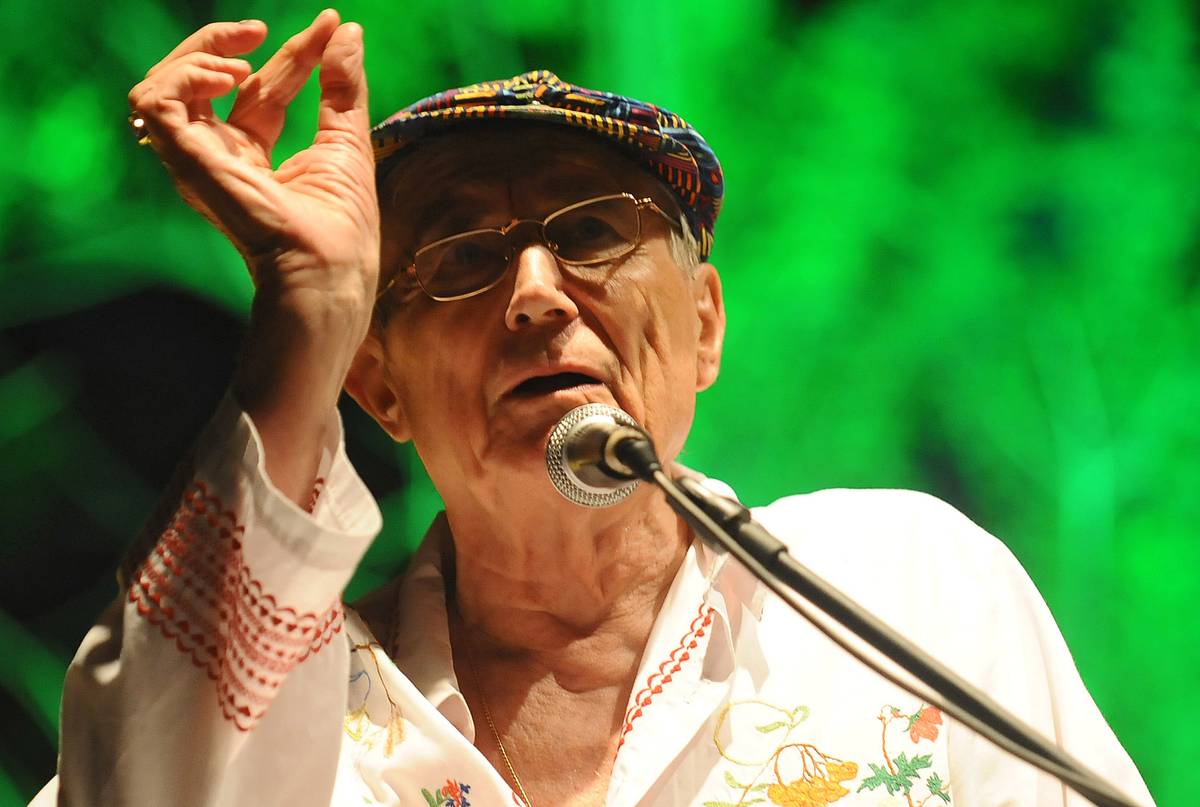 Yevgeny Yevtushenko, at the opening of the 20th International Poetry Festival in Medellín, Colombia, July 8, 2010.(Raul Arboleda/AFP/Getty Images)