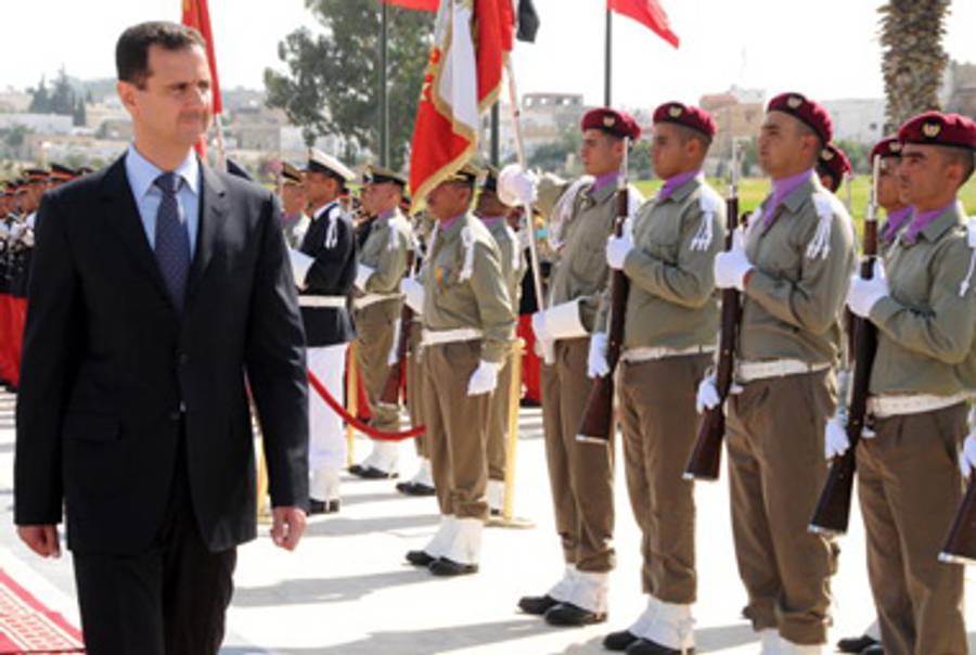 Syrian President Bashar Assad last month.(STR/AFP/Getty Images)