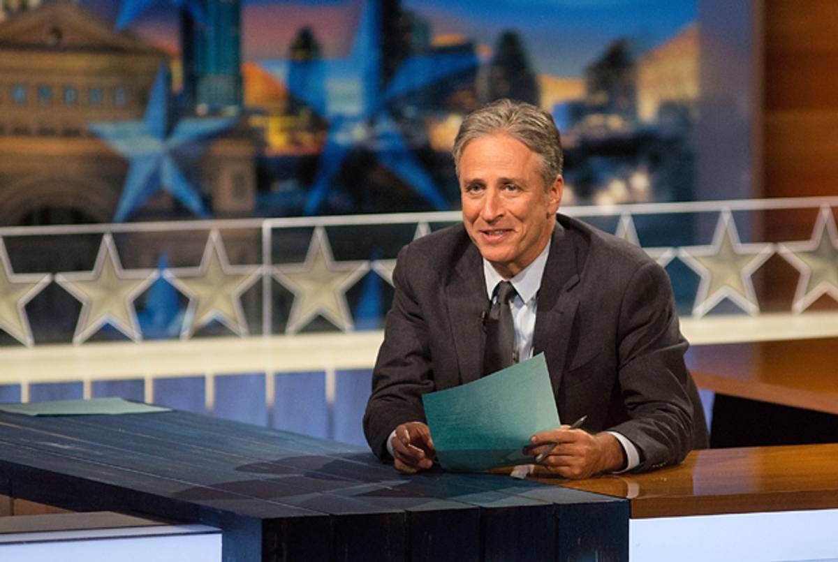 Jon Stewart covers the Midterm elections on October 28, 2014 in Austin, Texas. (Rick Kern/Getty Images for Comedy Central)