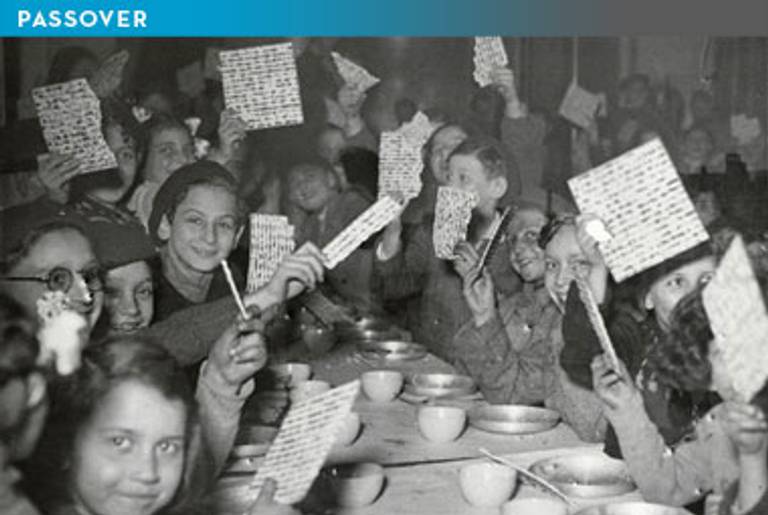 A seder for refugee orphans, France, 1947.(Courtesy of the American Jewish Joint Distribution Committee Archives)