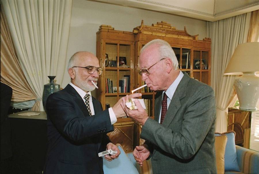 King Hussein With Yitzhak Rabin.(Wikipedia)