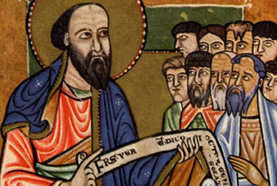 A 12th-century painting of Paul and the recipients of his letters.(Wikimedia Commons)