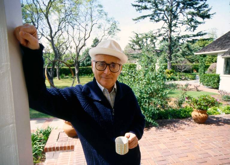 Norman Lear at home in Los Angeles, 1984