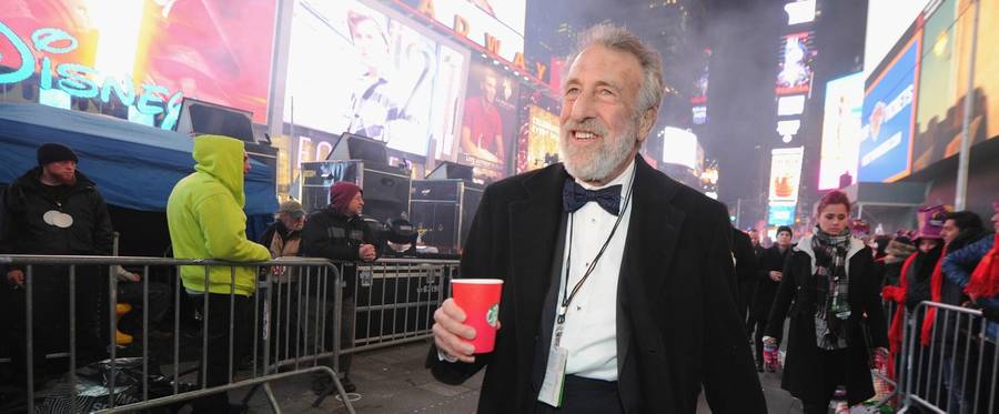 George Zimmer in Times Square, December 31, 2015. 