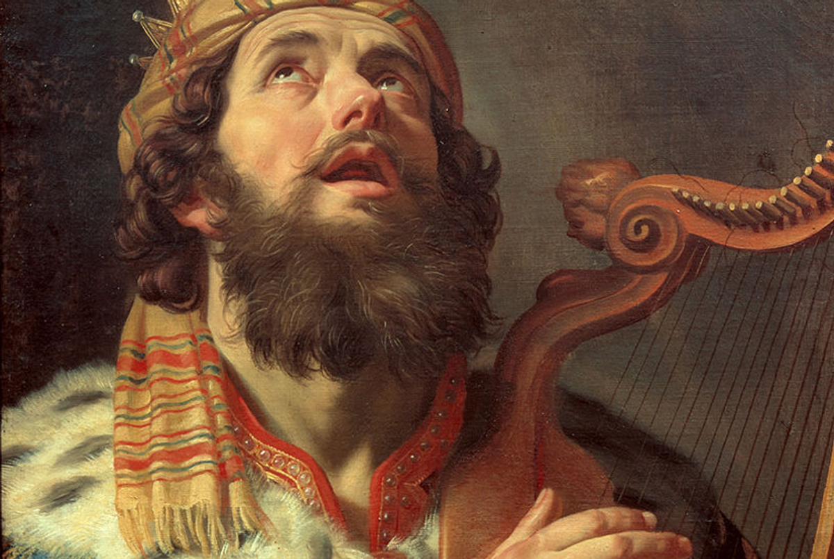 'King David Playing the Harp'(Gerard van Honthorst)